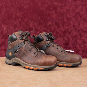 Timberland Pro Men Brown Leather Hyperchange Waterproof Composite Work Boots 13